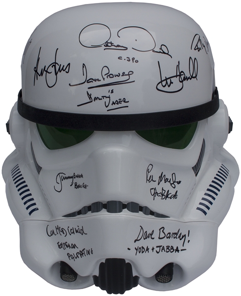 Star Wars Cast-Signed Stormtrooper Helmet -- Signed by All Stars of ''Star Wars'' and ''The Empire Strikes Back'', Including Carrie Fisher, Harrison Ford and Mark Hamill